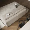 НОВЫЕ ЭМОЦИИ Диван прямой, латте, банкетка слева