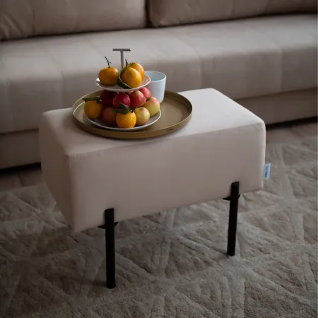 Маленькая радость Пуф прямоугольный на ножках, бежевый