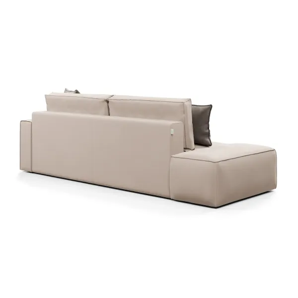 КОРСО Диван угловой с банкеткой, бежевый