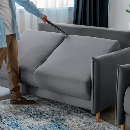 ЛУЧШИЙ ДРУГ Диван прямой светло-серый