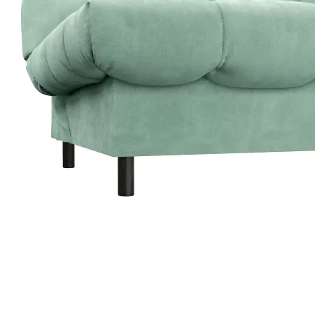 ЮТА Диван прямой мятный ППУ, с черными ножками