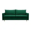 СКАНДИ Диван тканевый прямой изумрудный