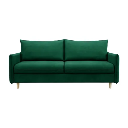 СКАНДИ Диван тканевый прямой изумрудный