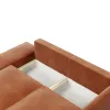 ПОРТЛЕНД Диван угловой с банкеткой терракотовый
