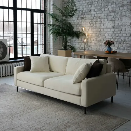 Хорошее настроение Диван прямой, молочный