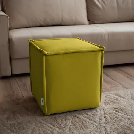 Маленькая радость Пуф квадратный горчичный