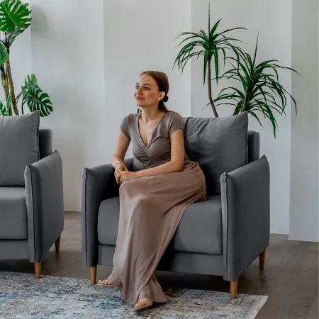 ЛУЧШИЙ ДРУГ Кресло-кровать серое