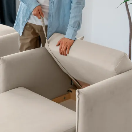 ЛУЧШИЙ ДРУГ Кресло-кровать бежевое