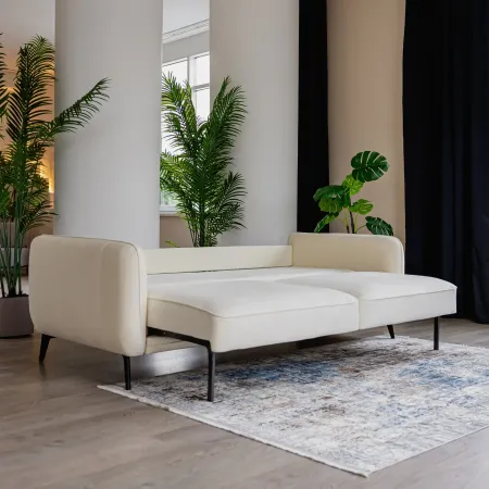 СЧАСТЛИВЫЙ ДЕНЬ Диван прямой, молочный