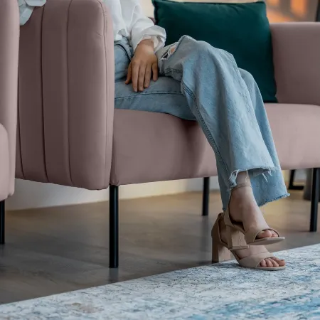 РИО Диван прямой розовый