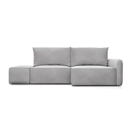 ПОРТЛЕНД Диван угловой с банкеткой светло-серый