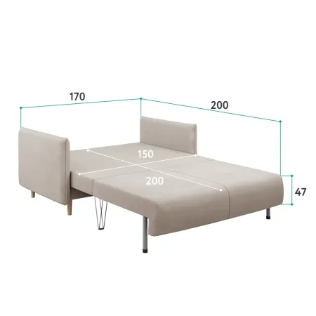 ЛУЧШИЙ ДРУГ 150 Диван прямой бежевый