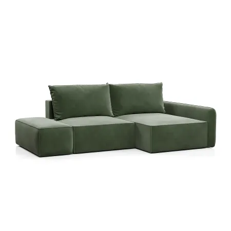 ПОРТЛЕНД Диван угловой с банкеткой зеленый