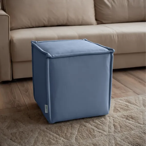 Маленькая радость Пуф квадратный светло-синий