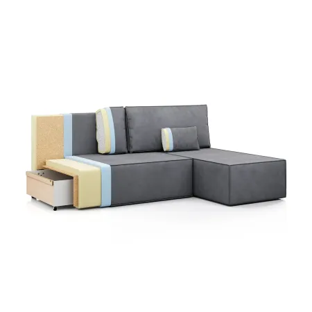 КОРСО ЛАЙТ Диван угловой, терракотовый