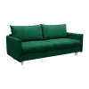 СКАНДИ Диван тканевый прямой изумрудный