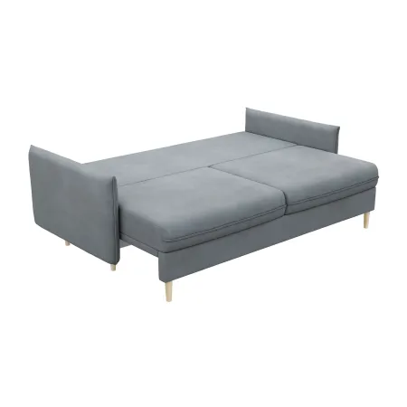 СКАНДИ Диван тканевый прямой светло-серый