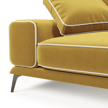 Солнечное побережье Диван угловой, медово-желтый