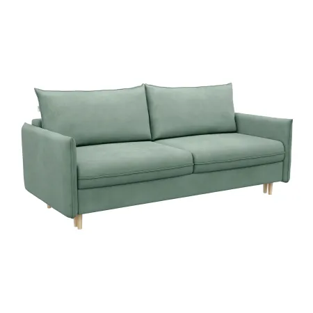 СКАНДИ Диван тканевый прямой мятный