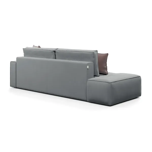 КОРСО Диван прямой с банкеткой, серый